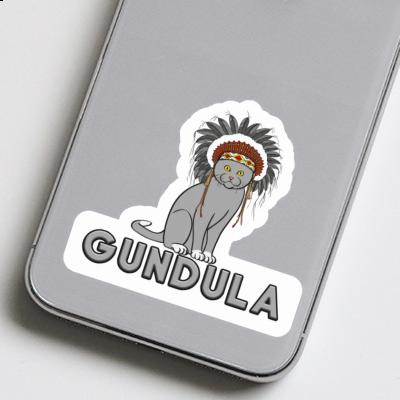 Sticker Indianer-Katze Gundula Gift package Image