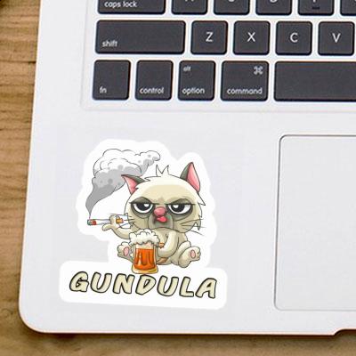 Sticker Smoking Cat Gundula Laptop Image