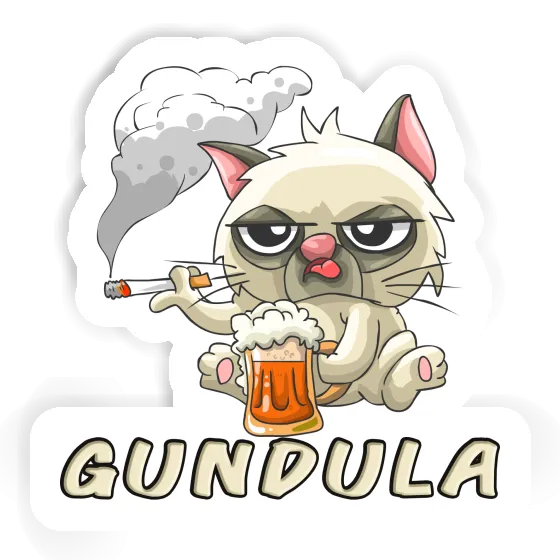 Sticker Smoking Cat Gundula Gift package Image