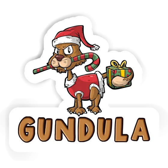 Weihnachtskatze Aufkleber Gundula Gift package Image