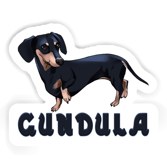 Sticker Gundula Dachshund Gift package Image