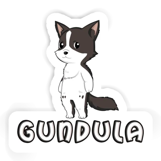 Sticker Gundula Border Collie Notebook Image