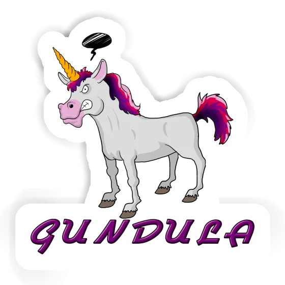 Angry Unicorn Sticker Gundula Image