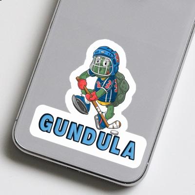 Aufkleber Eishockeyspieler Gundula Laptop Image