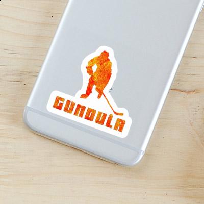 Gundula Sticker Hockey Player Notebook Image