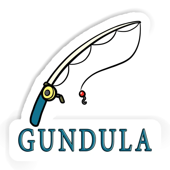 Gundula Sticker Fishing Rod Laptop Image