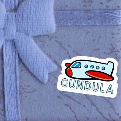 Sticker Flugzeug Gundula Image