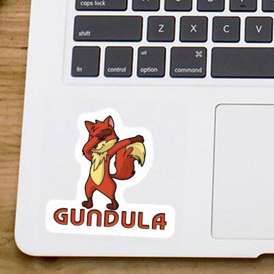 Gundula Sticker Dabbing Fox Laptop Image