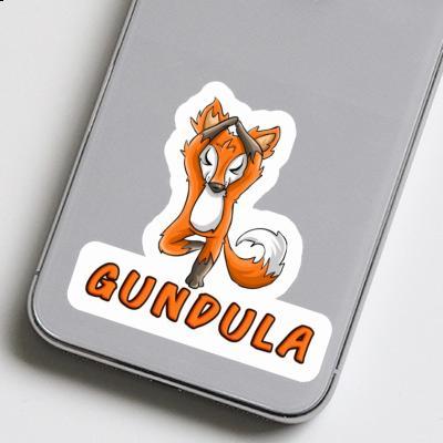 Yoga Fox Sticker Gundula Laptop Image