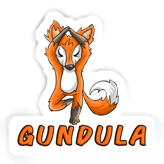 Yoga Fox Sticker Gundula Image