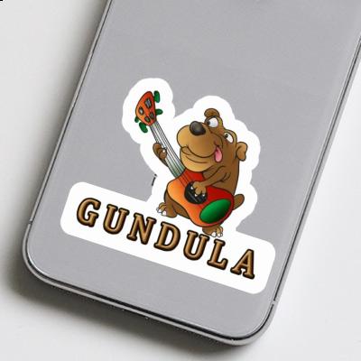 Sticker Gundula Guitar Dog Gift package Image