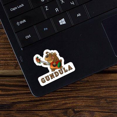 Sticker Gundula Guitar Dog Laptop Image