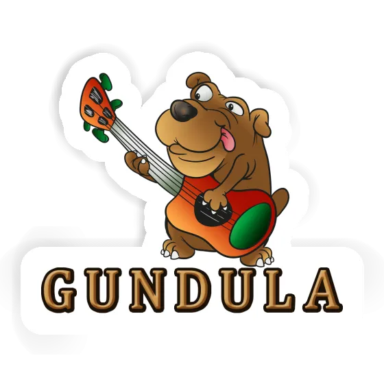 Sticker Gundula Guitar Dog Gift package Image