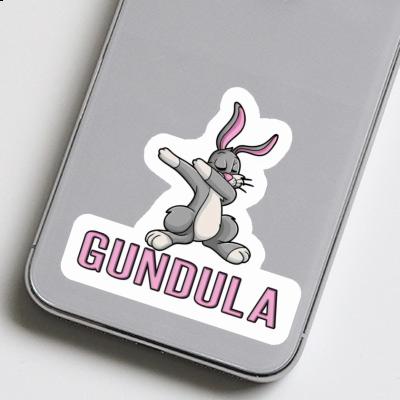 Gundula Sticker Dabbing Hare Laptop Image