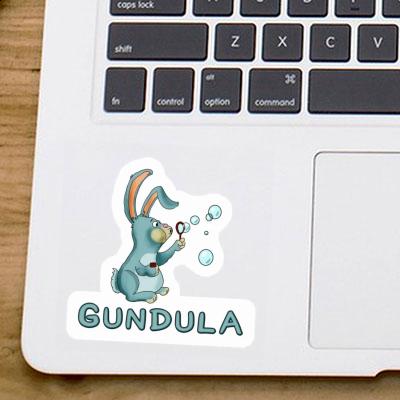 Gundula Sticker Soap Bubbles Rabbit Image