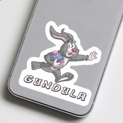 Sticker Gundula Rugby rabbit Laptop Image