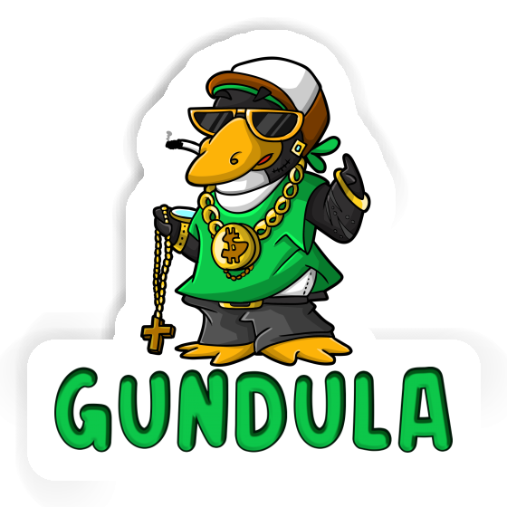 Sticker Gundula Hip-Hop-Pinguin Notebook Image