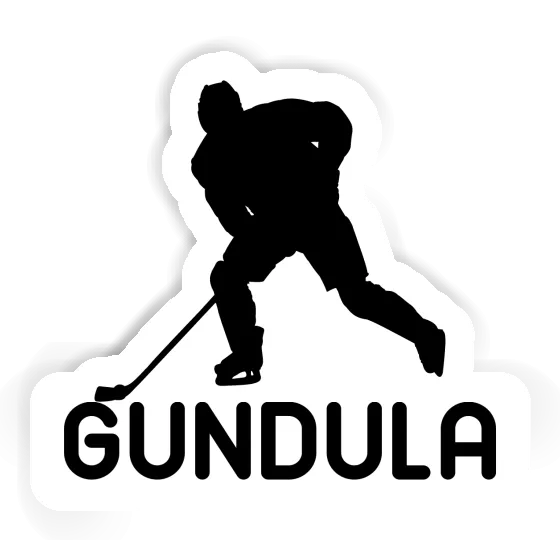 Eishockeyspieler Aufkleber Gundula Laptop Image