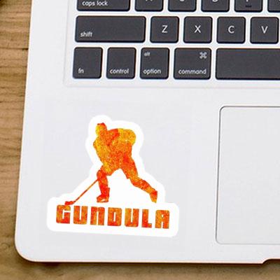 Autocollant Gundula Joueur de hockey Notebook Image