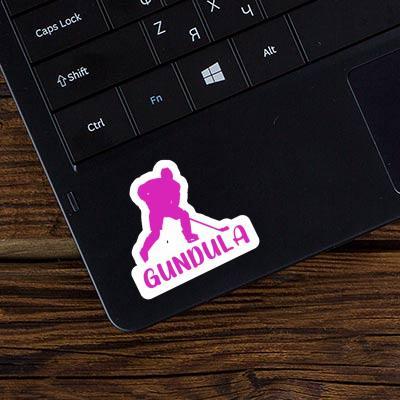 Eishockeyspielerin Sticker Gundula Laptop Image