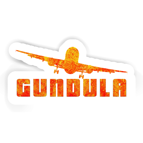 Gundula Aufkleber Flugzeug Notebook Image