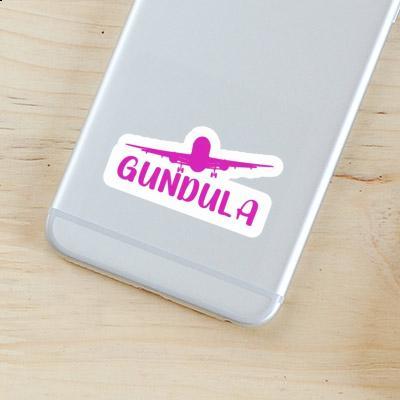 Gundula Sticker Airplane Laptop Image