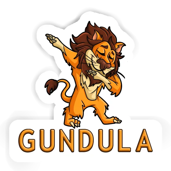 Dabbing Lion Sticker Gundula Notebook Image