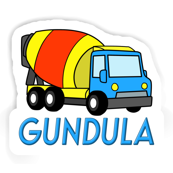 Gundula Sticker Mixer Truck Laptop Image