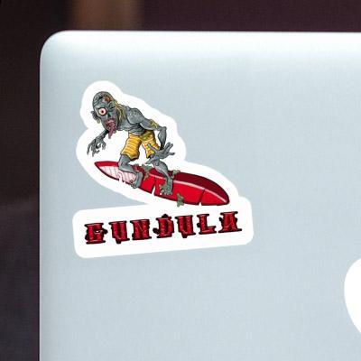 Gundula Sticker Wave Rider Laptop Image