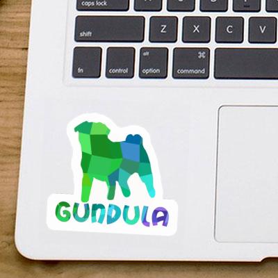 Gundula Sticker Pug Laptop Image