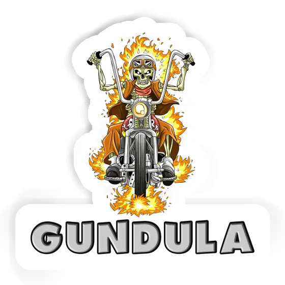 Motorbike Rider Sticker Gundula Image