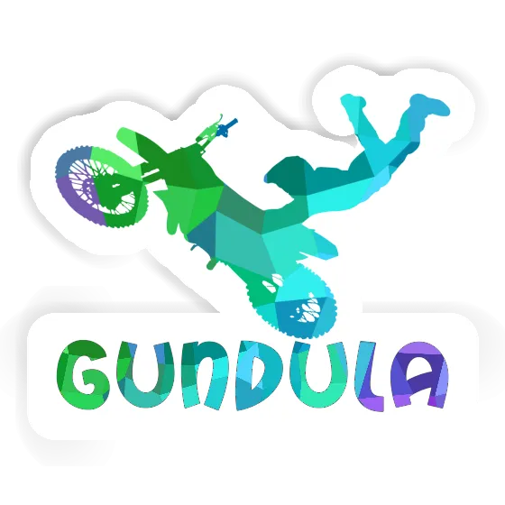 Gundula Sticker Motocross Rider Laptop Image