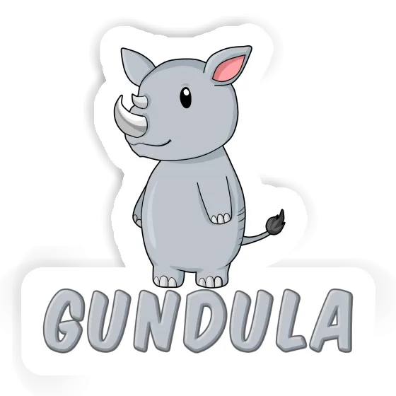 Gundula Sticker Rhinoceros Image