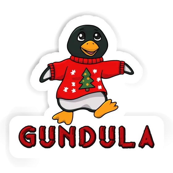 Sticker Gundula Christmas Penguin Laptop Image