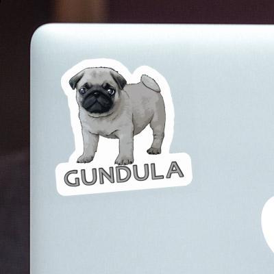 Sticker Gundula Pug Notebook Image