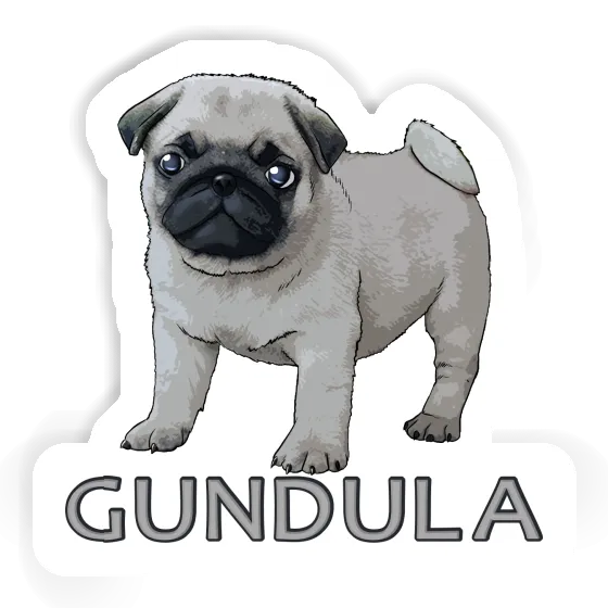 Sticker Gundula Pug Gift package Image