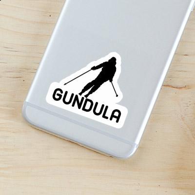 Sticker Gundula Skier Image