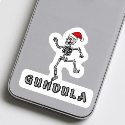 Aufkleber Gundula Weihnachts-Skelett Gift package Image