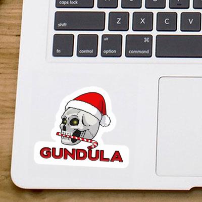 Sticker Weihnachtstotenkopf Gundula Laptop Image