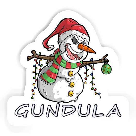 Gundula Sticker Bad Snowman Laptop Image