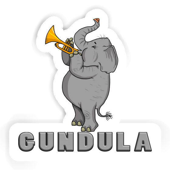 Gundula Sticker Trumpet Elephant Image