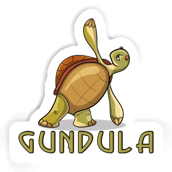 Yoga Turtle Sticker Gundula Notebook Image