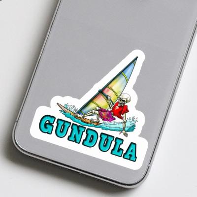 Sticker Gundula Surfer Image