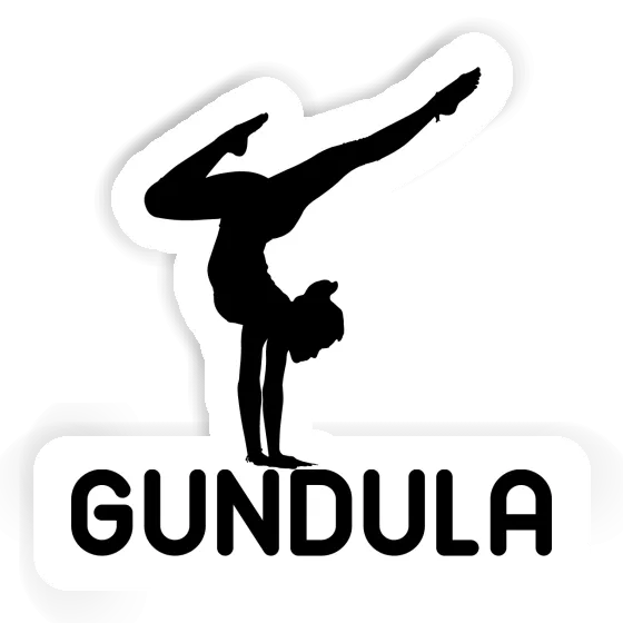 Sticker Yoga-Frau Gundula Laptop Image