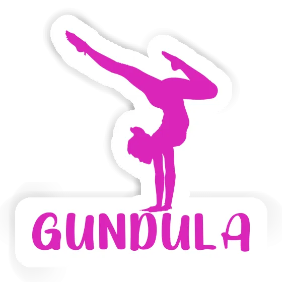 Sticker Gundula Yoga-Frau Laptop Image