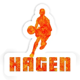 Hagen Sticker Basketball Player Image