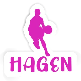 Sticker Hagen Basketball Player Image