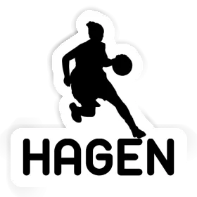 Hagen Sticker Basketball Player Image
