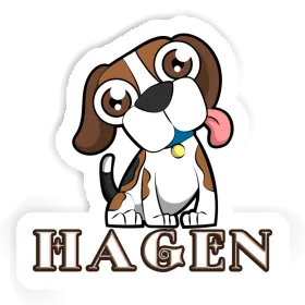 Sticker Hagen Beagle Dog Image