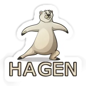 Yoga-Bär Aufkleber Hagen Image